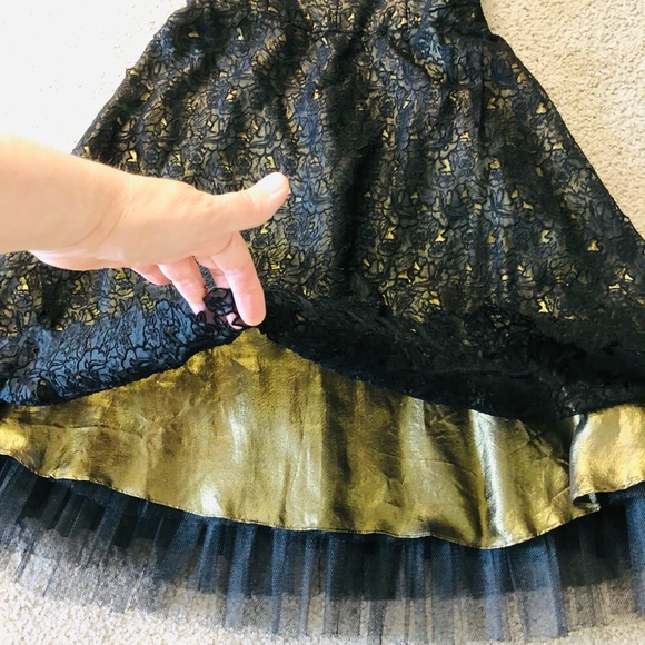 Nicole Miller 100% Silk Lace Dress 6 Prom Formal Party Chic Tulle Lace Ballgown - Picture 11 of 16